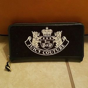 Juicy Couture velour wrap around zippered wallet